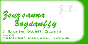 zsuzsanna bogdanffy business card
