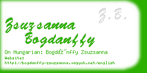 zsuzsanna bogdanffy business card